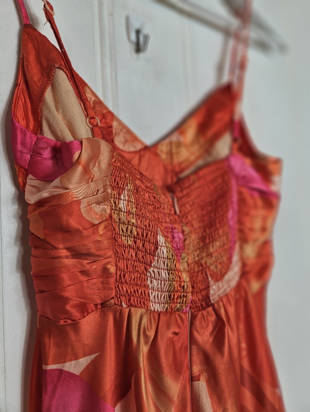 Hello Molly Red Satin Midi Dress Coquette Fairycore Romantic Slip Size 4 - Picture 10 of 15